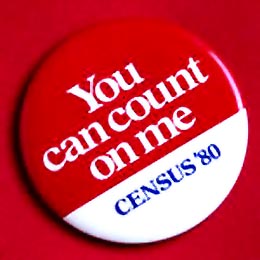 Census '80 Button: You CanCount on Me