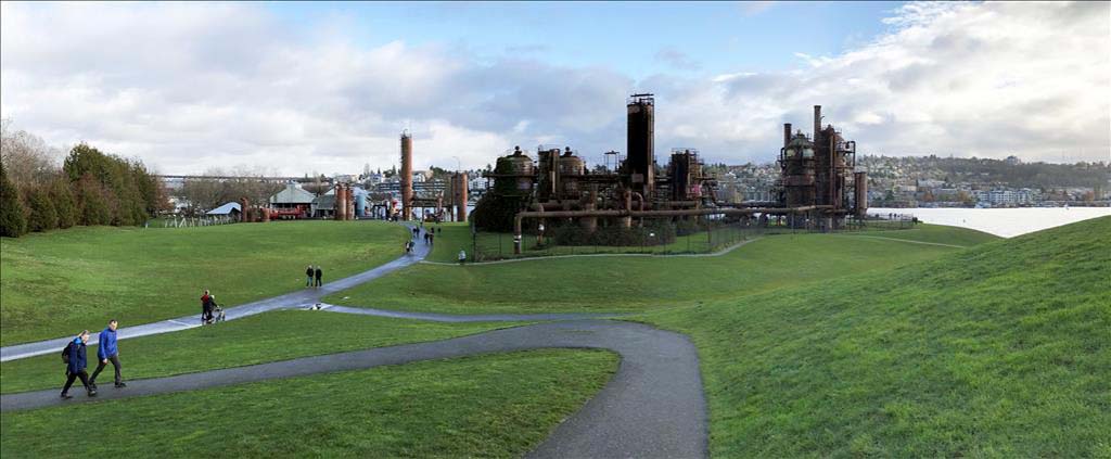 Gas Works Park At Night