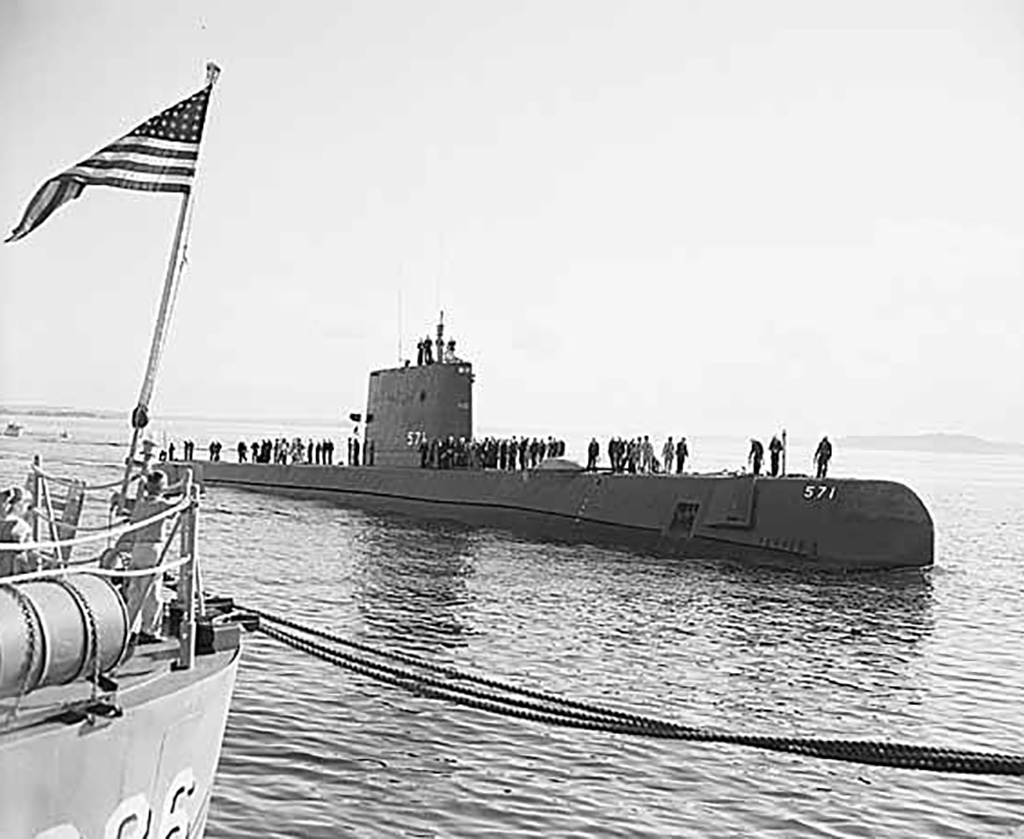 First nuclear submarine USS Nautilus visits Seattle and crew secretly buys  Bar's Leaks on June 3, 1958. 