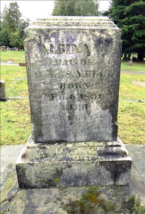 Albina Bell grave marker, Mount Pleasant Cemetery, Seattle