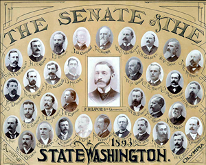 Group picture of all the Washington state senators serving in the 1903 legislature