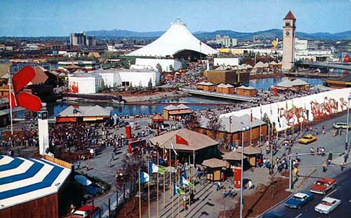 Overview, Spokane World's Fair site, 1974