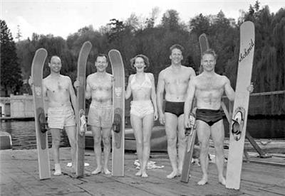 On May 2, 1948, the first annual Golden Water Ski Race was held on the Sammamish Slough, which flows from Lake Sammamish to Lake Washington in northern King County. 